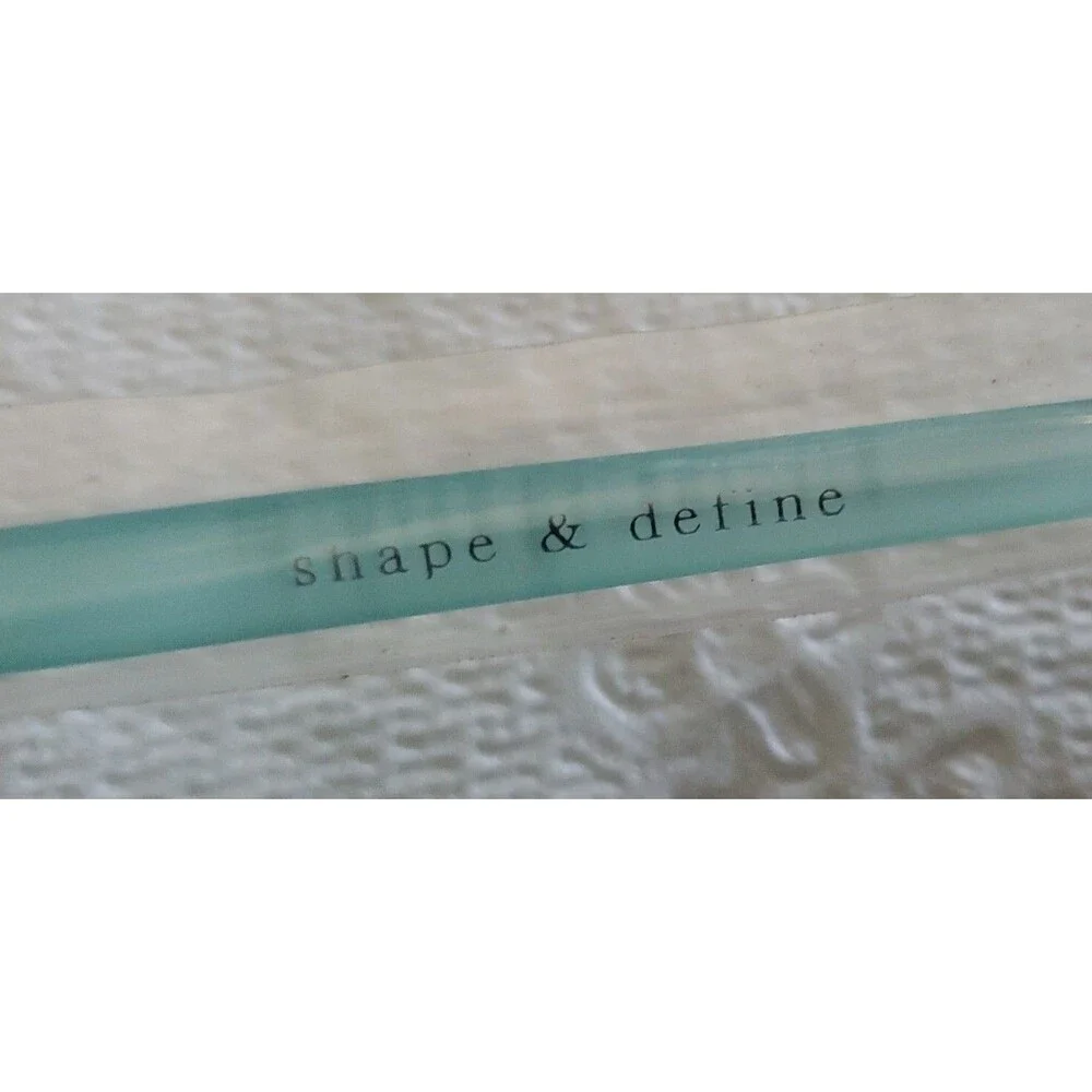 NIP Bare Escentuals Double Ended Shape And Define Eye Makeup Brush Aqua Handle